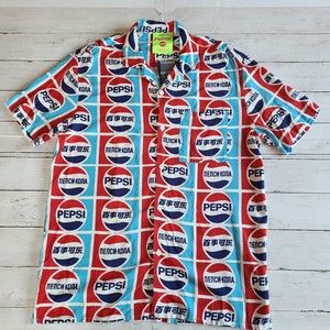 Forever 21 Pepsi Button-Down Short Sleeve Shirt - Medium